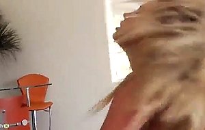 Samantha saint sits on his intense cock and rides it on the sofa