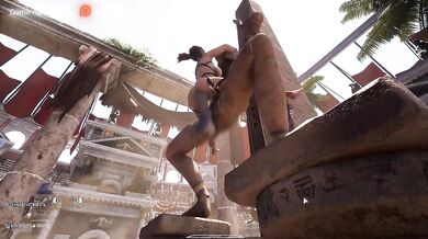 Lara Croft was impaled on this two-meter dick in front of 1,000 spectators.