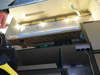 Hot doxy rubbing her soaked twat at work