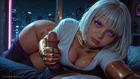 girlfriend s sensual handjob after a long day in night city - [ai]