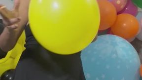 Popping balloons with my cigarette