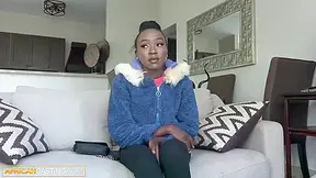 Tiny Black Teen 18+ Believes Casting Agent And Ends Up Fucked Hard On A Couch!