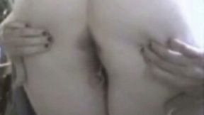 Chubby chick stuffs sex beads in her pussy and masturbates