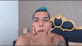 Gagging on Fingers in Throat