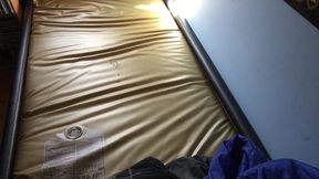 Another jack-off cum on waterbed vid
