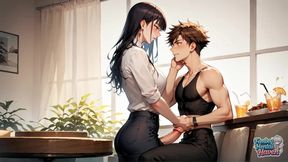 Transvestite Gluteus Maximus Sensation in a Sunlit Café - the Greatest Femboy XXX Sex!