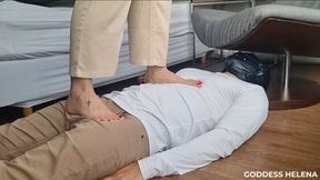 Goddess Helena - Barefoot's trampling