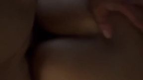 Busty MILF gets intense creampie from the back
