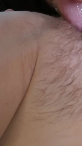 Extreme Close Up Clit Licking &amp; Eating Natural Pussy With Squirting Orgasm   Clip 1