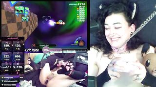 Kingdom Hearts speedrun by Cute Transgirl alt kitten While Stream controls her Vibrator part 11/19