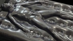 Trapped in the latex airbed vacuum bed..