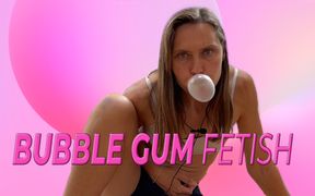 Bubble Gum Blowing Fetish and Chewing Gum Tease