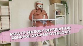 Molly Locked In High Chair, Sensory Deprivation Hood & Bound Orgasms With Overstimulation