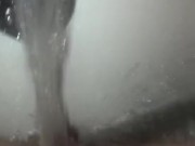 FTM trans man cums multiple times in shower