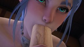 Deepthroat elf sex in 3D, unfiltered and animated, a fetish nightmare come true.