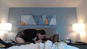 releasing huge trans cock to suck
