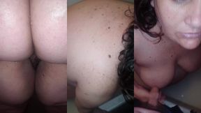 rubbing stacy s boobs in the bathtub and i got a handjob and cum on her tits