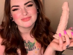 Blonde tight pussy babe has solo toy fun