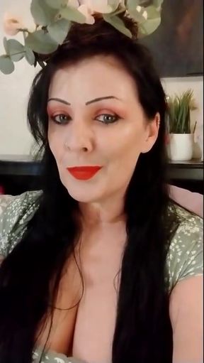 Cute Smoking MILF Red Lipstick