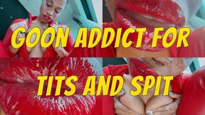 Goon Addict For Tits and Spit- Ebony Femdom Goddess Rosie Reed Gooner Fetish Addiction Training- 1080p HD