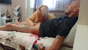 High-quality Deep Blowjob From a Neighbor with Cum Swallowing