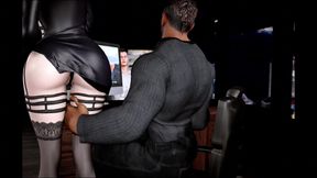 Bigboobs Pixelated Goddess with a Big Butt - 3D Animation Hentai