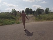 risky public naked outdoor jerking
