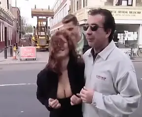 Hot British babe with stacked melons gets fucked hard