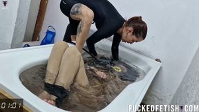 WMV NEW Helen Star bathtub scuba submissive humiliation mafia Yessica Bunny 837