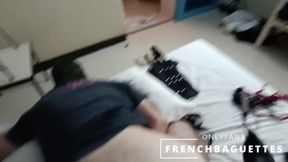 leather mistress dominate a sissy sub
