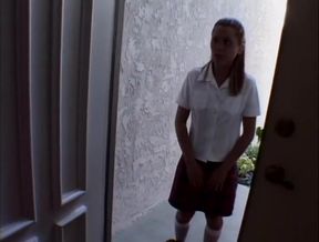 Sexy college girl pussy licking blonde milf dildo penetrated