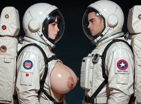 Big tits astronaut get bang pussy in the spaceship during explore planet mission