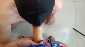 POV  Take it deep &mdash;  my strapon &mdash;  be my little obedient girl