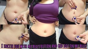 Playing with my laser on my erotic navel!