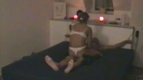 My GF beats my ass with a stick and rides my cock afterwards