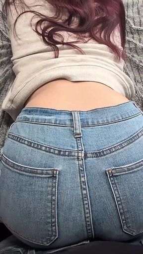 Ass Grinding and Worship in Jeans W Cumshot