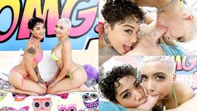”Aaliyah & Honey Go A Little Crazy On A Cock”