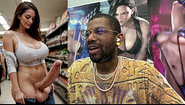 Hairy Asian trans girl gets a facial from a big cock