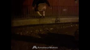 straight boy dared to show his big smooth butt in public park