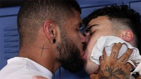 Inked Latino Stepdad Pounds Juicy Hunk Stepson In The Ass