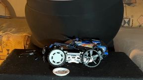 Plastic Toy Car Got Crushed by Lucys Fat Ass!