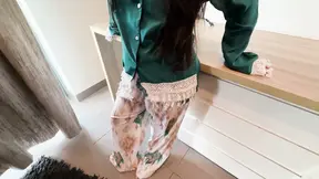 Amateur GF sucks cock and shows big tits