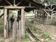 Cowboys fuck in the stable - NO CONDOM