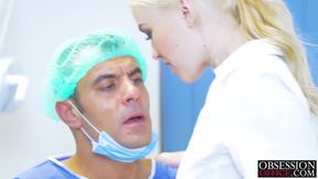 Mischa Cross getting pussy hammered by big dick dentist