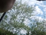 enchaîné nue pres de l autoroute, self bondage