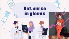 hot nurse in gloves