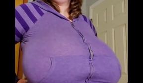 BBW Taking Out Her Huge Tits