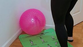 Yoga Ball Bouncing Topless