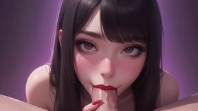 Dainty Asian vixen eagerly sucks cock in 3D animated POV