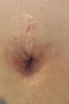 Navel belly button play super closeup